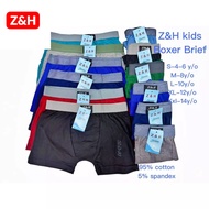 Z&H Boxer Brief For Kids BOY Outside 95%Cotton Comfort Underwear