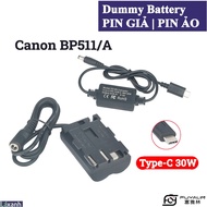 Dummy Type-C Canon BP511 | Fake battery virtual battery dummy battery DC Coupler Cano BP511n 10D 20D
