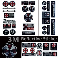 3M Umbrella Evil Resident Reflective Motorcycle Side Strip Bike Helmet Sticker Car Vinyl Decal