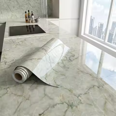 Marble Self Adhesive Wallpaper Waterproof Oil Proof Peel Stick Sticker for Kitchen Countertop Cabine
