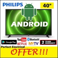 READY STOCK Philips 40 inch Android Smart LED TV 40PHT6916 with Sharp Image Digital Tuner MYTV Freeview