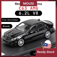 1/64 King Model Mercedes Benz AMG C63 Black Diecast Model Cars
