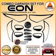 Hyundai EON 2012 2013 2014 2015 2016 2017 2018 2019 2020 2021 2022 Model Garnish Cover Set Black/Chr