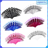 [MEGIDEALMY] 50pcs Stretching Kit Ear Taper Plugs 14G-00G Ear Tunnels Set Mixed Size
