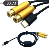 Type-c to 2rca Female Lotus Suitable for Xiaomi 6 LeTV pro 3 Le max x900 1MAX Audio Cable