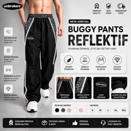 Buggy Pants for Men Wanita Y2K Baggy Pants with LEOPARD Pattern Reflective Striped Pants/