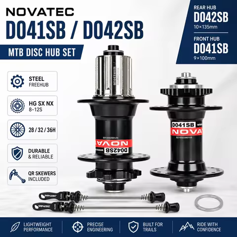 Novatec D041SB D042SB MTB Hubs Front Rear Steel Freehub Cassette 28/32/36H HG SX NX 8-12 Speed 6 Bol