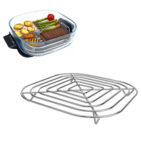 Air Fryer Rack Air Fryer Basket Rack Fryer Stainless Steel Racks Replacement For Steak Pizza Barbecu