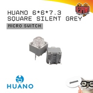 Huano 6*6*7.3 Square Silent Grey 10 Million Micro Switch