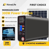 Power Station Portable 220V 200/300W Multi-Function PowerBank 96000mAh Big Capacity Solar Power Stat