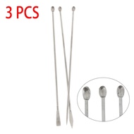 3PCS Stainless Steel Lab Spoon Spatula For Lab Powder Measuring Sampling Spoon Mixing Spatula Scoop