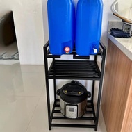 Metal Water Bottle Jug Holder 2/3 Tier Heavy Duty Water Cooler Jug Storage Ra Detachable Gallon Wate