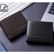Men Short Business Wallet Simple Fashion Solid Soft Surface C02