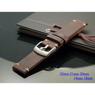 [Time Exploration] Military Watch.sports Watch-Handmade Distressed Crazy Horse Leather Strap (22mm.2