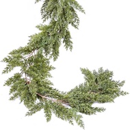 Meiyu Krismas PE Daun Anggur Krismas Padat Pokok Krismas Tiruan Daun Anggur Jarum Pine Hiasan Krisma