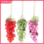 huixihx  3 Pcs Decorate Car Simulation Grapes Props Acrylic Proposal Charm Home Decoration for Wedding Ornament Fake Cluster