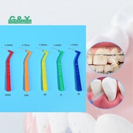 [G&X] 5pcs 0.6-1.2mm L Shape Inter Brush With Box Orthodontic  Tool Teeth Cleaning Toothpi Oral Hygi