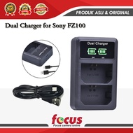 Dual Charger FZ100/NP-FZ100 for SONY ALPHA, A7 MARK III, A7R MARK III Battery