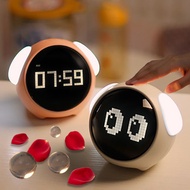 Children's Emoji Alarm Clock Night Light Creative Electronic Charging led Digital Accompanying Sleep