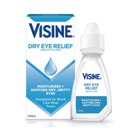 Visine Dry Eye Relief Lubricant Eye Drops Moisturizes + Soothes Dry Gritty Eyes 1/2 fl.oz / 15ml