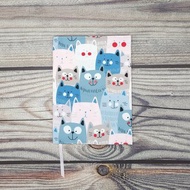 溫柔色調貓咪插畫布書套 - A5