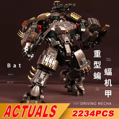 Creative Ideas Heavy Bat Mech Building Blocks Model Justice Buster Transformation Robot Brick Hero B
