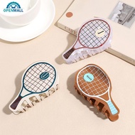 OPENMALL Creative Tennis Racket Shape Shark Hair Clip Non Slip Sports Hair Accessories For Women Gir