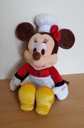 全新現貨 正版 迪士尼 米老鼠 37*21公分米妮娃娃 好廚藝 廚師 餐廳 絨毛布偶 擺飾 收藏 裝飾好心情禮物