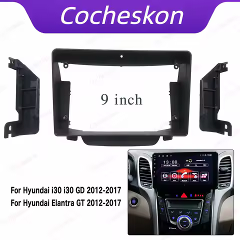9 Inch Car Frame Fascia Adapter Android Radio Dash Fitting Panel Kit For Hyundai i30 GD Elantra GT i
