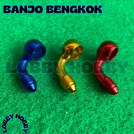 BANJO 90 DEGREE BANJO L BANJO BEND CNC THAILAND FOR UNIVERSAL BRAKE HOSE CONNECTION 2 PISTON CALIPER