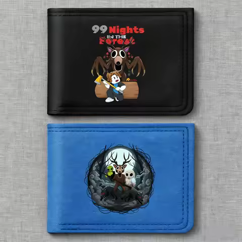 99 Nights in The Forest Short Wallet Printed Nylon Cute Purse Anime Bank Card Bag Cartoon Coin Purse