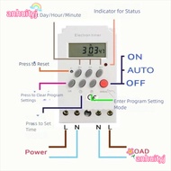 AHTY Timer Switch, 220V 12V Digital Timer, Durable 50/60Hz 110V Display Relay Time Control Timer Ele