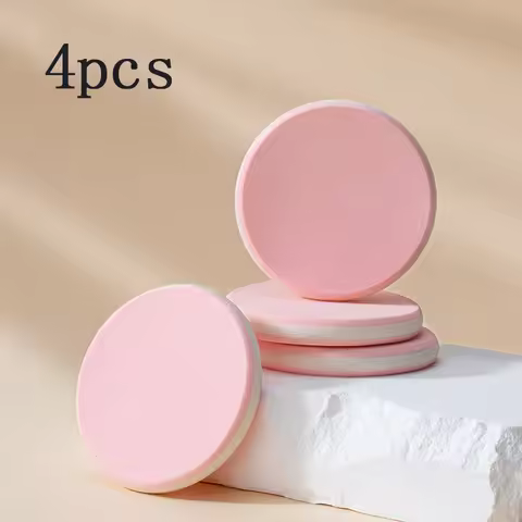4pcs New super thick cosmetics large size concealer foundation make-up latex pad wet dry facial beau