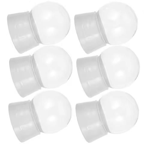 6Pcs Clear Plastic Snow Globes Fillable DIY Craft Kits Transparent Snow Globe Sets Christmas Ornamen