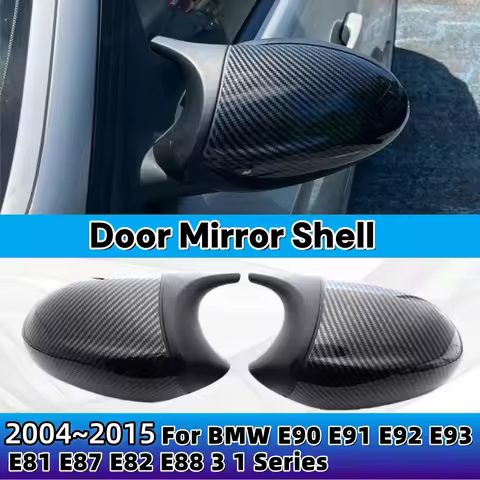 Door Mirror Shell For BMW E90 E91 E92 E93 E81 E87 E82 E88 3 1 Series M Carbon Fiber Material Car Dec