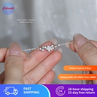 S999 Solid Silver Sparkling Star Bracelet | Gelang | Minimalist Fresh Luxe Versatile Summer Jewelry 