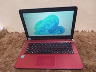 Laptop Asus X441M merah hitam ram 4gb hdd 1tb processor intel celeron n4000 NO MINUS