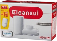 Mitsubishi Chemical Cleansui MD111 Water Filter, Direct Faucet Connection Set + MONO Series MD111W-WT Cartridge, 1 Cartridge, White