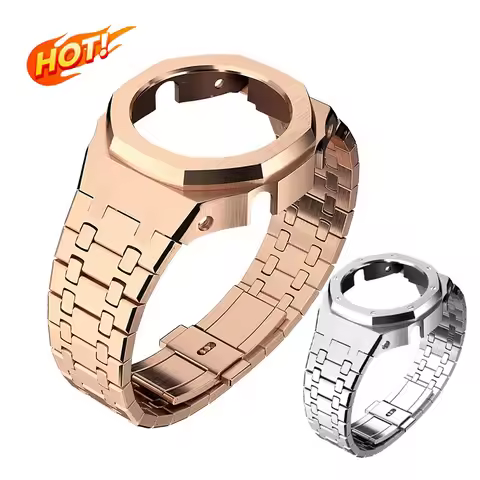 Gen4 Gen5 Mod Kit for Casioak GA-2100 GMA-S2100 Stainless Steel Metal Case Screw Bezel Strap for GA-