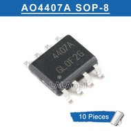 10pcs 4407A SOP8 AO4407A A04407A SOIC-8 SOP-8 SMD P-channel -30V/-12A MOSFET Transistor New Original