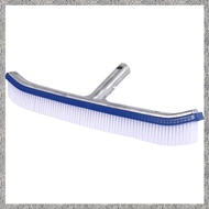 18 Inch Outdoor Pool Wall Brush Swimming Pool Cleaning Tool Aluminum Handle for Pond Spa  Pools Alga
