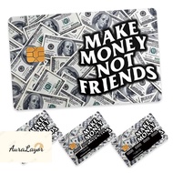 [AuraLayor] 4pcs Credit Card Stickers For Credit Card Skin Debit Card Sticker Personalized  Sticker 