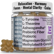 L-Tyrosine L-Theanine Methylated Vitamin B Complex Magnesium Glycinate Probiotic Fiber for Kids Adul
