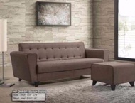 Fabric Sofa 3 Seater + Stool Sofa L Shape Sofa Kain Free 1 Stool / PVC Sofa Kulit / Velvet Sofa