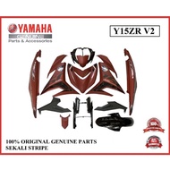 Y15 Y15Z Y15ZR V2 COVERSET COVER SET BODYSET MATT MERAH BLACK MATT RED + STRIPE STICKER B17-F0000-50