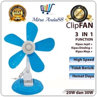 Mitraanda88 Electric Clip Fan 3 in 1 5 Blades 20 Watt 30watt 2 N 3 PCS