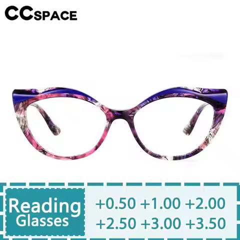 R56957 Top Quality Reading Glasses +1.00 +2.00 +3.00 Acetate Glasses Frame for Women Cat Eye Leopard