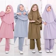 Set Baju Budak Perempuan Murah Girls Fashion Set Baju Seluar Budak Perempuan Baju Muslimah Budak Per