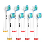 8pcs EB17-X 8pcs EB17-X Original Replacement Brush Heads For Oral-B Rotating Electric Toothbrush Genuine Teeth Whitening Soft Bristle Tooth Brush Heads