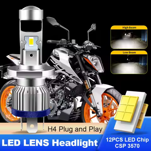 1PCS CANbus For KTM Duke 250 125 200 390 650 H4 HS1 9003 Motorcycle LED lens Headlight Hi/Lo Beam Bu